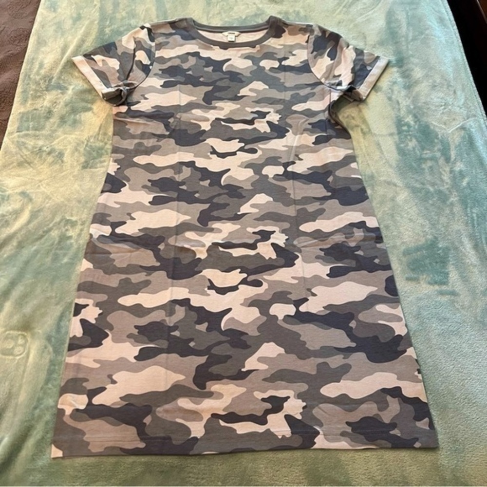 Ladies Gray Sonoma Short Sleeve T-Shirt Dress